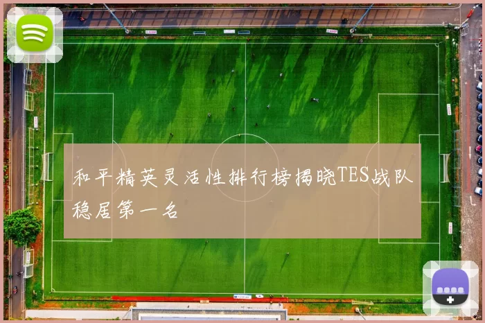 和平精英灵活性排行榜揭晓TES战队稳居第一名