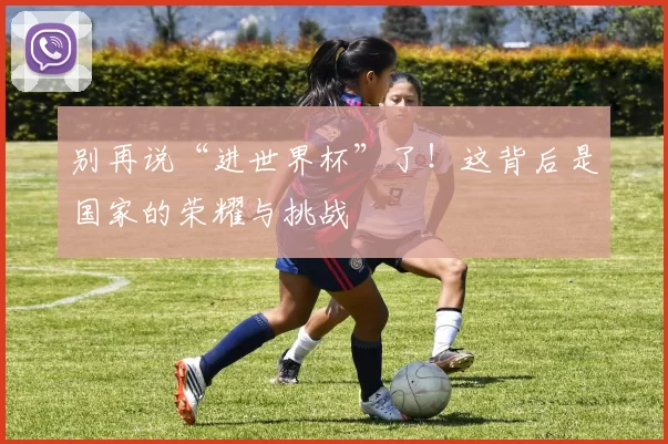 别再说“进世界杯”了！这背后是国家的荣耀与挑战